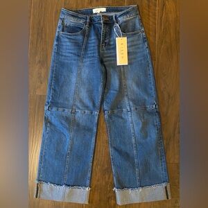 NWT RISEN Wide Leg Flare Jeans - Blue